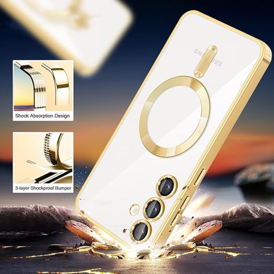 Husa pentru Samsung Galaxy S23 - Techsuit Luxury Crystal MagSafe - Gold