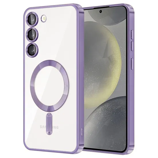 Husa pentru Samsung Galaxy S23 - Techsuit Luxury Crystal MagSafe - Light Purple Husa pentru Samsung Galaxy S23 - Techsuit Luxury Crystal MagSafe - Light Purple
