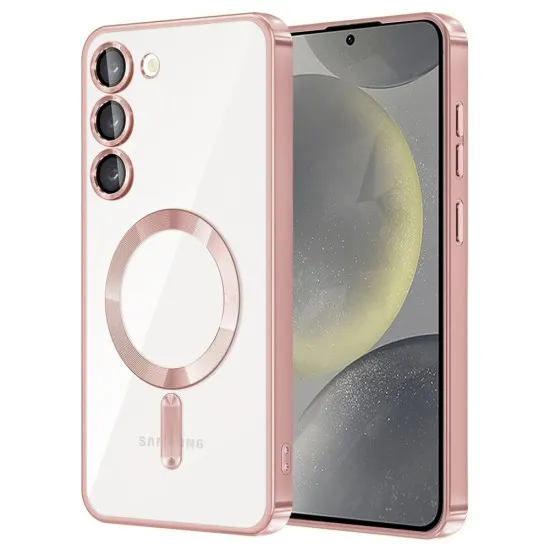 Husa pentru Samsung Galaxy S23 - Techsuit Luxury Crystal MagSafe - Pink Husa pentru Samsung Galaxy S23 - Techsuit Luxury Crystal MagSafe - Pink
