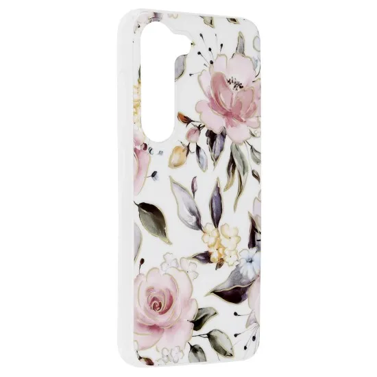 Husa pentru Samsung Galaxy S23 - Techsuit Marble Series - Chloe White Husa pentru Samsung Galaxy S23 - Techsuit Marble Series - Chloe White