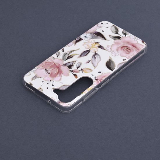 Husa pentru Samsung Galaxy S23 - Techsuit Marble Series - Chloe White