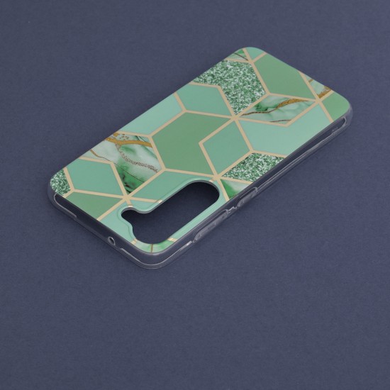 Husa pentru Samsung Galaxy S23 - Techsuit Marble Series - Green Hex