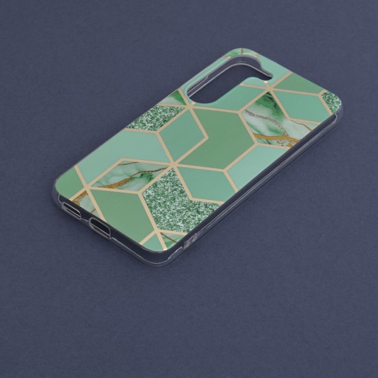 Husa pentru Samsung Galaxy S23 - Techsuit Marble Series - Green Hex