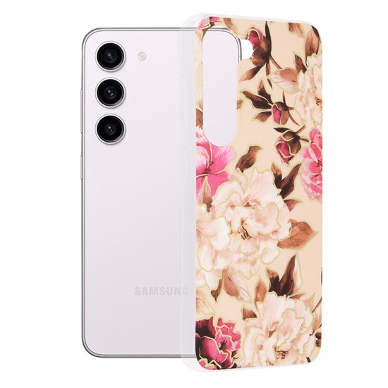 Husa pentru Samsung Galaxy S23 - Techsuit Marble Series - Mary Berry Nude