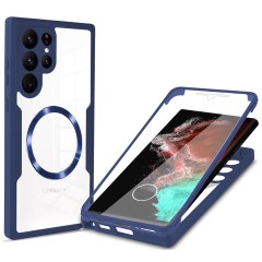 Husa pentru Samsung Galaxy S23 Ultra + Folie - Techsuit ColorVerse 360 MagSafe Series - Blue Husa pentru Samsung Galaxy S23 Ultra + Folie - Techsuit ColorVerse 360 MagSafe Series - Blue