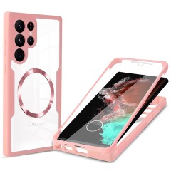 Husa pentru Samsung Galaxy S23 Ultra + Folie - Techsuit ColorVerse 360 MagSafe Series - Pink Husa pentru Samsung Galaxy S23 Ultra + Folie - Techsuit ColorVerse 360 MagSafe Series - Pink