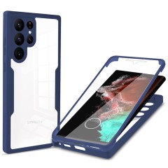 Husa pentru Samsung Galaxy S23 Ultra + Folie - Techsuit ColorVerse 360 Series - Blue Husa pentru Samsung Galaxy S23 Ultra + Folie - Techsuit ColorVerse 360 Series - Blue