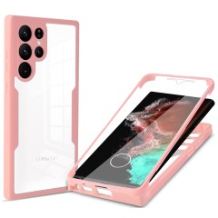 Husa pentru Samsung Galaxy S23 Ultra + Folie - Techsuit ColorVerse 360 Series - Pink Husa pentru Samsung Galaxy S23 Ultra + Folie - Techsuit ColorVerse 360 Series - Pink