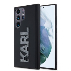 Husa pentru Samsung Galaxy S23 Ultra - Karl Lagerfeld 3D Design (KLHCS23L3DMBKCK) - Rubber Glitter Logo Husa pentru Samsung Galaxy S23 Ultra - Karl Lagerfeld 3D Design (KLHCS23L3DMBKCK) - Rubber Glitter Logo