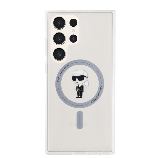 Husa pentru Samsung Galaxy S23 Ultra - Karl Lagerfeld IML MagSafe (KLHMS23LHFCKNOT) - Transparent Ikonik