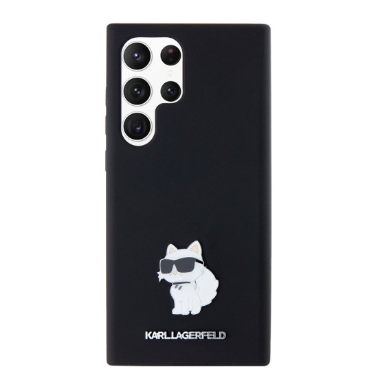 Husa pentru Samsung Galaxy S23 Ultra - Karl Lagerfeld Silicone (KLHCS23LSMHCNPK) - Choupette