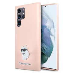 Husa pentru Samsung Galaxy S23 Ultra - Karl Lagerfeld Silicone (KLHCS23LSMHCNPP) - Pink Choupette Metal Pin Husa pentru Samsung Galaxy S23 Ultra - Karl Lagerfeld Silicone (KLHCS23LSMHCNPP) - Pink Choupette Metal Pin