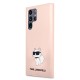 Husa pentru Samsung Galaxy S23 Ultra - Karl Lagerfeld Silicone (KLHCS23LSNCHBCP) - Pink Choupette