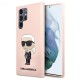 Husa pentru Samsung Galaxy S23 Ultra - Karl Lagerfeld Silicone (KLHCS23LSNIKBCP) - Pink Ikonik