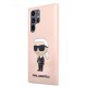 Husa pentru Samsung Galaxy S23 Ultra - Karl Lagerfeld Silicone (KLHCS23LSNIKBCP) - Pink Ikonik