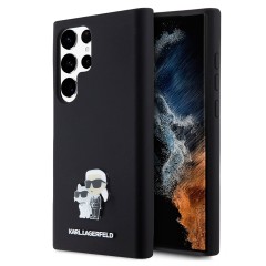 Husa pentru Samsung Galaxy S23 Ultra (KLHCS23LSMHKCNPK) - Karl Lagerfeld Silicone - Karl&Choupette Metal Pin Husa pentru Samsung Galaxy S23 Ultra (KLHCS23LSMHKCNPK) - Karl Lagerfeld Silicone - Karl&Choupette Metal Pin