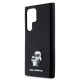 Husa pentru Samsung Galaxy S23 Ultra (KLHCS23LSMHKCNPK) - Karl Lagerfeld Silicone - Karl&Choupette Metal Pin