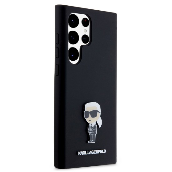 Husa pentru Samsung Galaxy S23 Ultra (KLHCS23LSMHKNPK) - Karl Lagerfeld Silicone - Ikonik Metal Pin