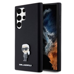 Husa pentru Samsung Galaxy S23 Ultra (KLHCS23LSMHKNPK) - Karl Lagerfeld Silicone - Ikonik Metal Pin Husa pentru Samsung Galaxy S23 Ultra (KLHCS23LSMHKNPK) - Karl Lagerfeld Silicone - Ikonik Metal Pin