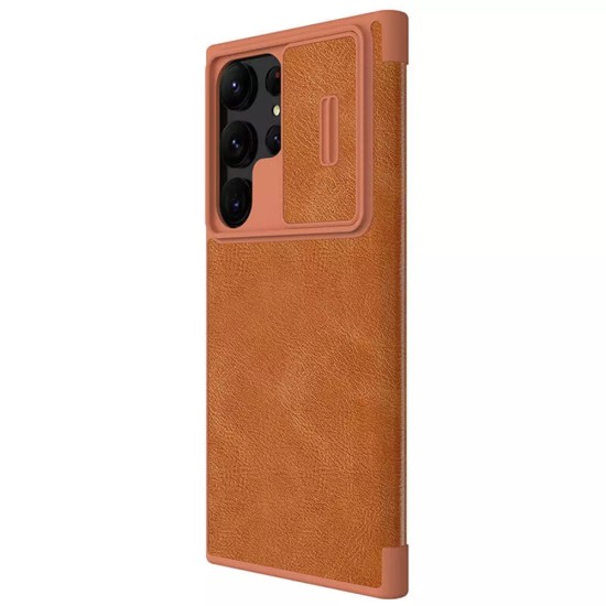 Husa pentru Samsung Galaxy S23 Ultra - Nillkin QIN Leather Pro Case - Brown