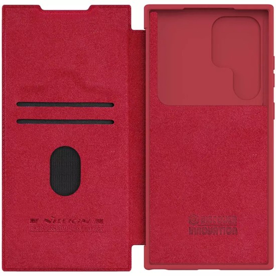 Husa pentru Samsung Galaxy S23 Ultra - Nillkin QIN Leather Pro Case - Red