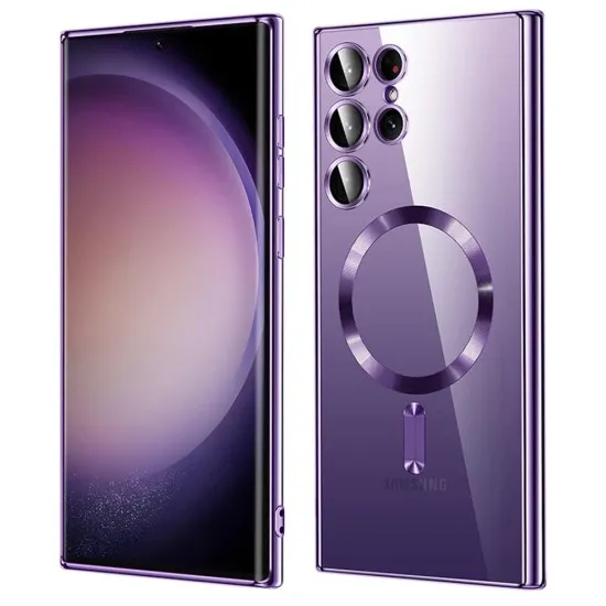 Husa pentru Samsung Galaxy S23 Ultra - Techsuit Luxury Crystal MagSafe - Light Purple Husa pentru Samsung Galaxy S23 Ultra - Techsuit Luxury Crystal MagSafe - Light Purple