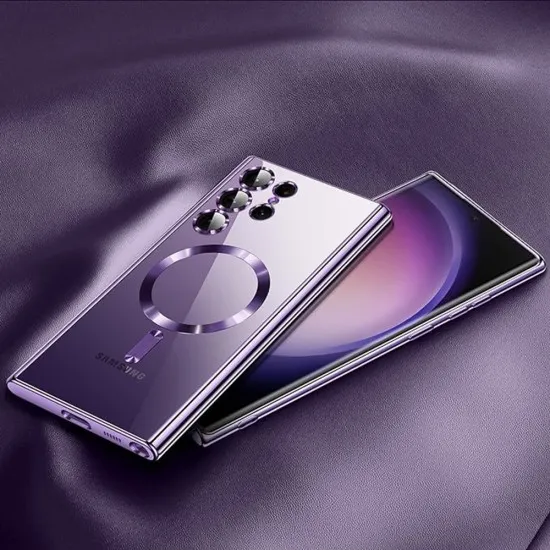 Husa pentru Samsung Galaxy S23 Ultra - Techsuit Luxury Crystal MagSafe - Light Purple Husa pentru Samsung Galaxy S23 Ultra - Techsuit Luxury Crystal MagSafe - Light Purple