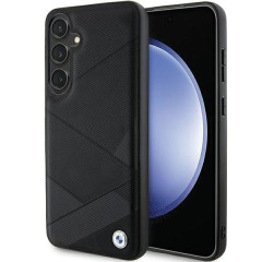 Husa pentru Samsung Galaxy S24 - BMW Natural Signature Leather Crossing Lines Pattern (BMHCS24S23RCGPK) - Black Husa pentru Samsung Galaxy S24 - BMW Natural Signature Leather Crossing Lines Pattern (BMHCS24S23RCGPK) - Black