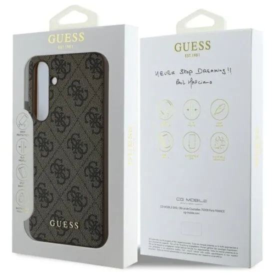 Husa pentru Samsung Galaxy S24 FE - Guess Hardcase 4G Charms Collection (GUHCS24FEGF4GBR) - Brown Husa pentru Samsung Galaxy S24 FE - Guess Hardcase 4G Charms Collection (GUHCS24FEGF4GBR) - Brown