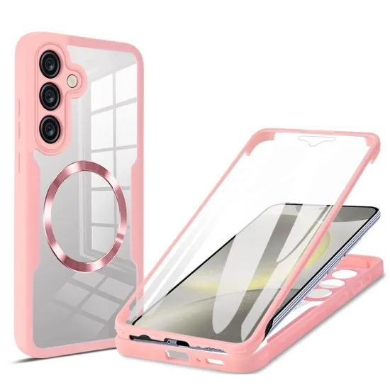 Husa pentru Samsung Galaxy S24 + Folie - Techsuit ColorVerse 360 MagSafe Series - Pink Husa pentru Samsung Galaxy S24 + Folie - Techsuit ColorVerse 360 MagSafe Series - Pink