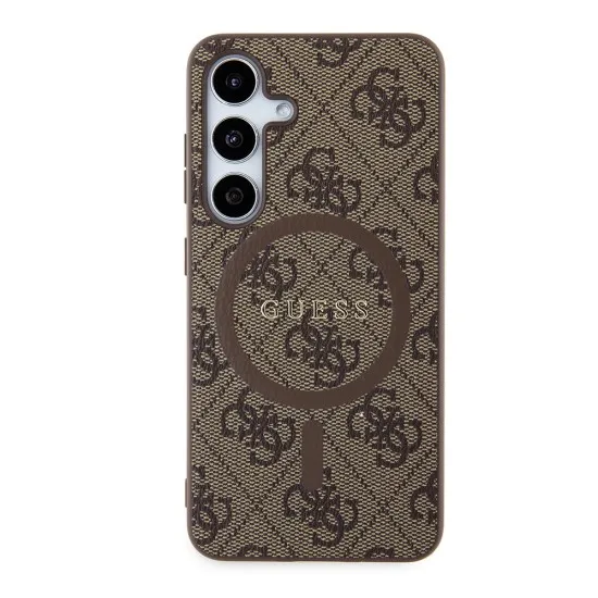 Husa pentru Samsung Galaxy S24 - Guess 4G Collection Leather MagSafe (GUHMS24SG4GFRW) - Brown Husa pentru Samsung Galaxy S24 - Guess 4G Collection Leather MagSafe (GUHMS24SG4GFRW) - Brown