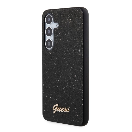 Husa pentru Samsung Galaxy S24 - Guess Glitter Script (GUHCS24SHGGSHK) - Black