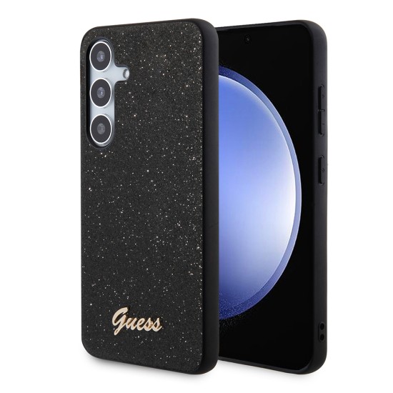 Husa pentru Samsung Galaxy S24 - Guess Glitter Script (GUHCS24SHGGSHK) - Black