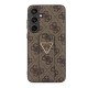 Husa pentru Samsung Galaxy S24 - Guess Grip Stand 4G Triangle Strass (GUHCS24SPGS4TDW) - Brown