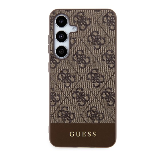 Husa pentru Samsung Galaxy S24 - Guess Hardcase 4G Stripe Collection (GUHCS24SG4GLBR) - Brown