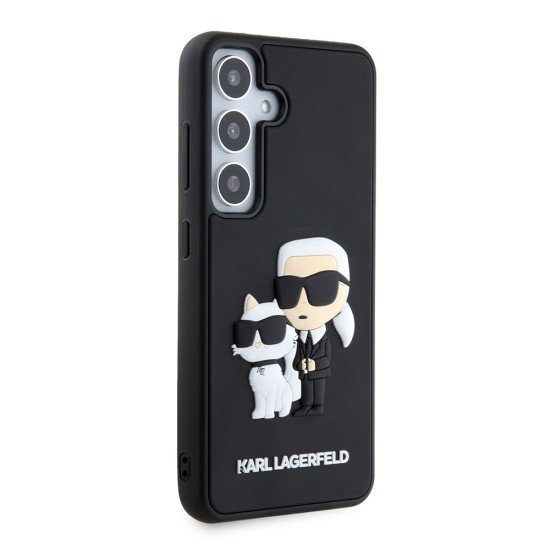 Husa pentru Samsung Galaxy S24 - Karl Lagerfeld 3D Design (KLHCS24S3DRKCNK) - Rubber Karl&Choupette