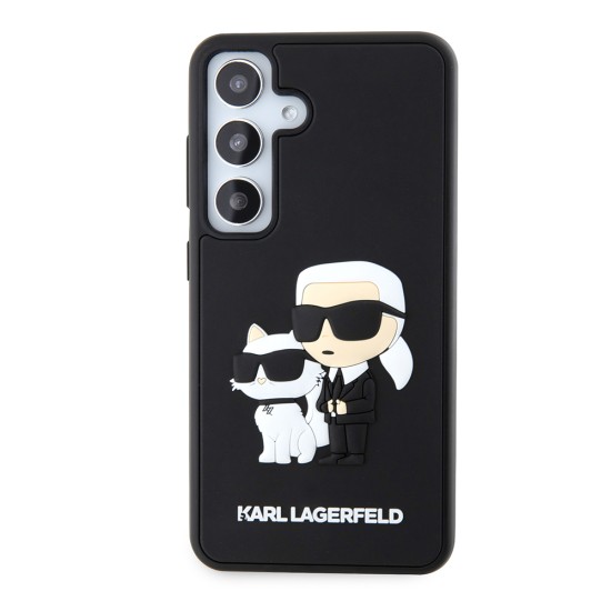 Husa pentru Samsung Galaxy S24 - Karl Lagerfeld 3D Design (KLHCS24S3DRKCNK) - Rubber Karl&Choupette