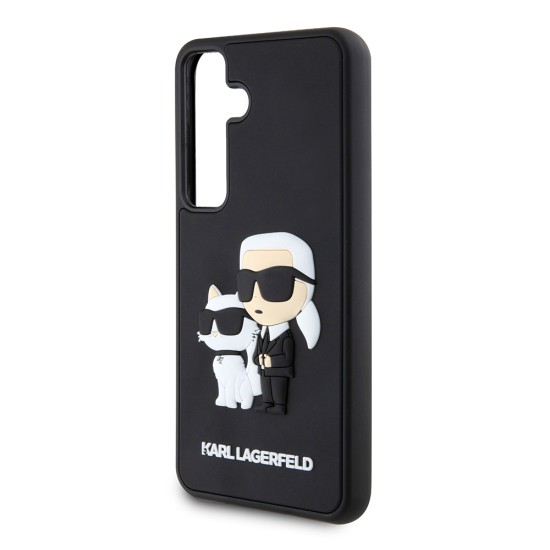 Husa pentru Samsung Galaxy S24 - Karl Lagerfeld 3D Design (KLHCS24S3DRKCNK) - Rubber Karl&Choupette