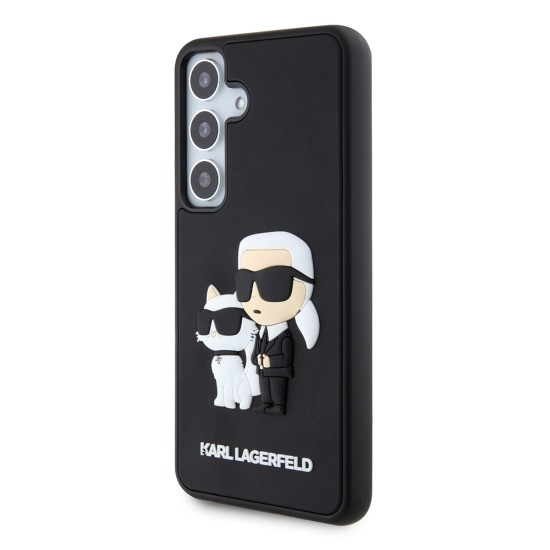 Husa pentru Samsung Galaxy S24 - Karl Lagerfeld 3D Design (KLHCS24S3DRKCNK) - Rubber Karl&Choupette