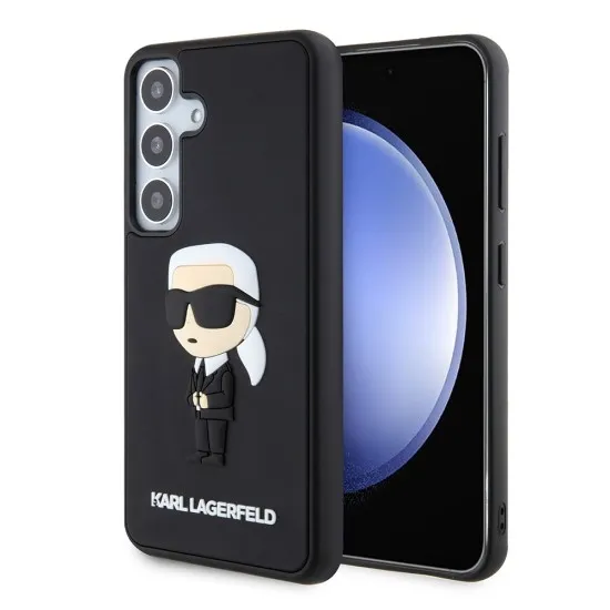 Husa pentru Samsung Galaxy S24 - Karl Lagerfeld 3D Design (KLHCS24S3DRKINK) - Rubber Ikonik Husa pentru Samsung Galaxy S24 - Karl Lagerfeld 3D Design (KLHCS24S3DRKINK) - Rubber Ikonik