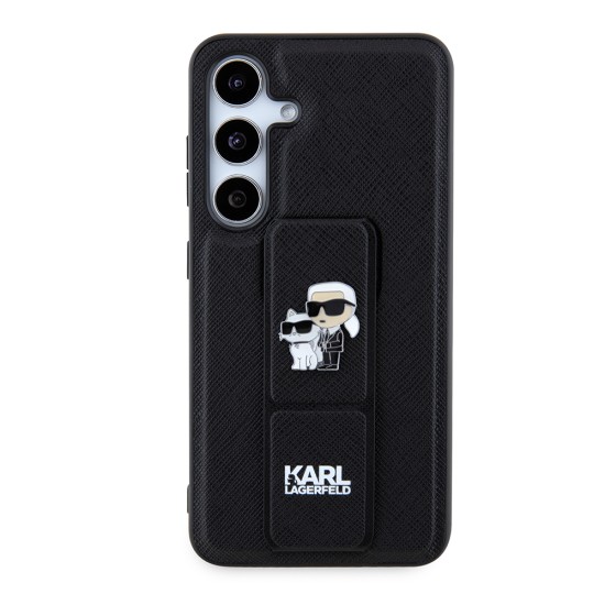 Husa pentru Samsung Galaxy S24 - Karl Lagerfeld Saffiano Gripstand (KLHCS24SGSAKCPK) - Karl&Choupette