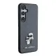 Husa pentru Samsung Galaxy S24 - Karl Lagerfeld Saffiano (KLHCS24SPSAKCMPG) - Grey Karl&Choupette Metal Pin