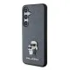 Husa pentru Samsung Galaxy S24 - Karl Lagerfeld Saffiano (KLHCS24SPSAKCMPG) - Grey Karl&Choupette Metal Pin