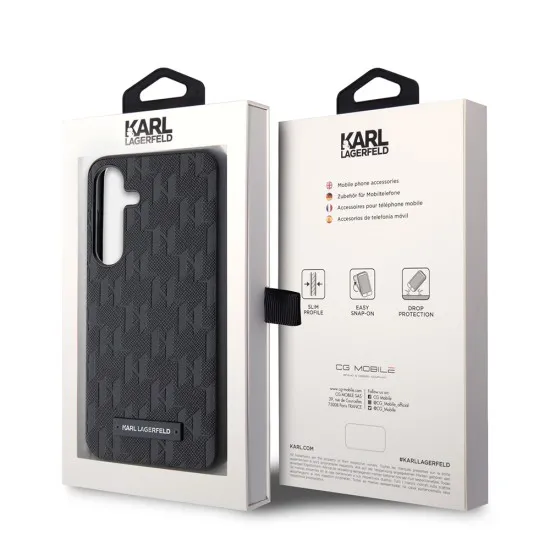 Husa pentru Samsung Galaxy S24 - Karl Lagerfeld Saffiano (KLHCS24SSAKLHPK) - Mono Metal Logo Husa pentru Samsung Galaxy S24 - Karl Lagerfeld Saffiano (KLHCS24SSAKLHPK) - Mono Metal Logo