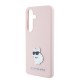 Husa pentru Samsung Galaxy S24 - Karl Lagerfeld Silicone (KLHCS24SSMHCNPP) - Pink Choupette Metal Pin