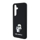 Husa pentru Samsung Galaxy S24 - Karl Lagerfeld Silicone (KLHCS24SSMHKCNPK) - Karl&Choupette Metal Pin