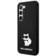 Husa pentru Samsung Galaxy S24 - Karl Lagerfeld Silicone (KLHCS24SSNCHBCK) - Choupette