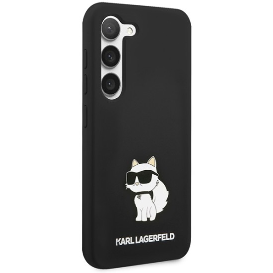 Husa pentru Samsung Galaxy S24 - Karl Lagerfeld Silicone (KLHCS24SSNCHBCK) - Choupette