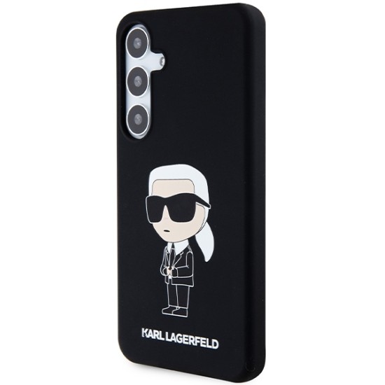 Husa pentru Samsung Galaxy S24 - Karl Lagerfeld Silicone (KLHCS24SSNIKBCK) - Ikonik