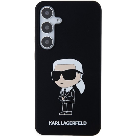 Husa pentru Samsung Galaxy S24 - Karl Lagerfeld Silicone (KLHCS24SSNIKBCK) - Ikonik